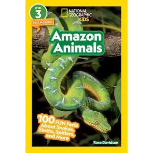 USED-Amazon Animals (National Geographic Kids Readers, Level 3/Fact Reader): 100 Fun Facts about Snakes, Sloths, Spiders, and More by Davidson, Rose (Paperback)