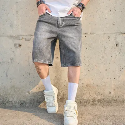 Denim Shorts Zara Man Short Pants Baggy Fit Jorts Zara TikTok Shop