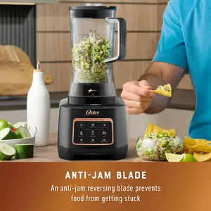 Oster Extreme Mix Jug Blender, 1500W High-Speed Blender with 10-Point Blade, 8-Cup Capacity & Auto Programs