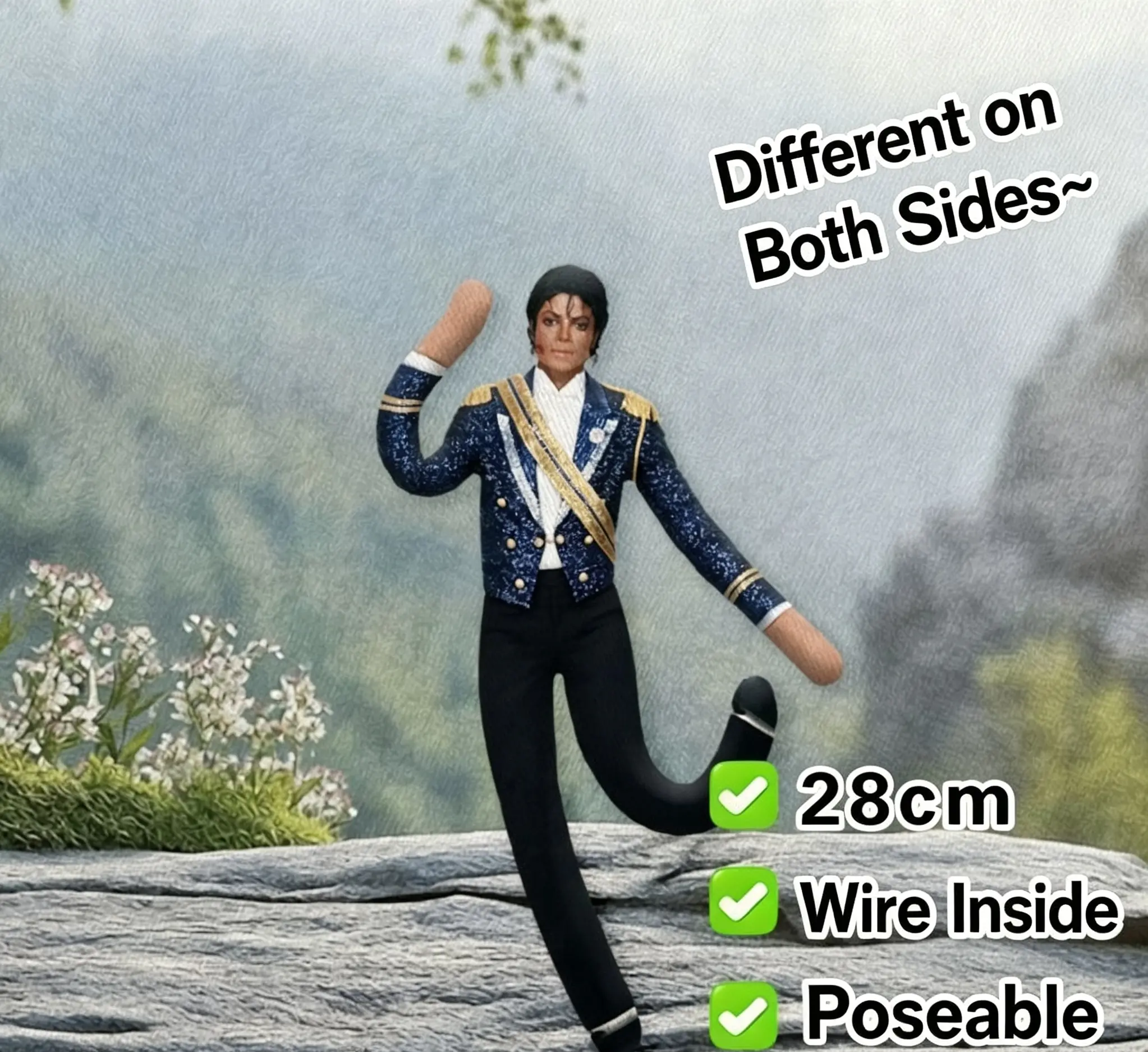 Michael Jackson Cosplay Prop Doll, Plush Toy, Soft Huggable Figure, Human-Shape Doll, Room Decor, Abstract Articulated Action Figure, Gift