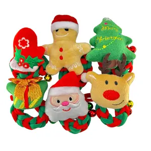 Gifted Cosmetics Female Christmas-Themed Cotton Graphic Scrunchies, Festive Fashion Hair Accessories for Women, Pack of 4