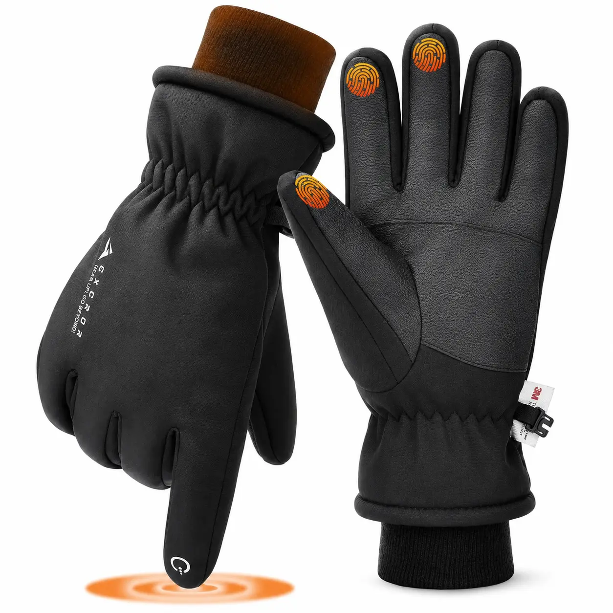 Waterproof Ski Gloves for Men Women - Winter Warm Touchscreen Gloves for Cold Weather, Windproof for Snowboarding, Cycling & Outdoor Work