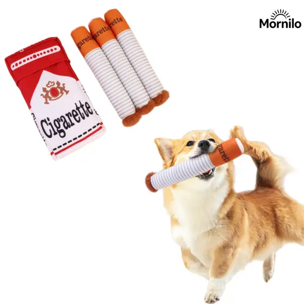 Funny Cigarette Squeaky Dog Toy for Small & Large Dogs | Interactive Plush Chew Toy, Crinkle & Squeaker Pet Enrichment Toy, Puppy Boredom Relief, Durable Fetch Toy, TikTok Made Me Buy It, Pet Essentials