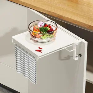 Foldable Countertop Extension Storage Rack Household Multifunctional Hanging Cabinet Door Small Table Board Storage Partition Auxiliary Table