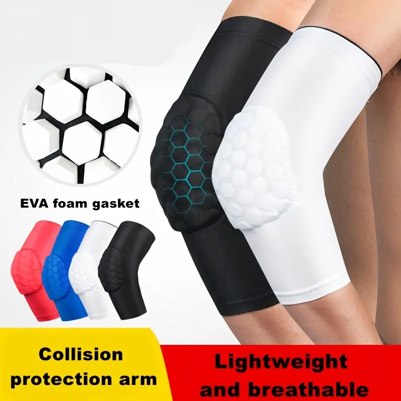 2PCS Colorful Compression Elbow Protectors – Honeycomb Impact Cushion Sleeves, Non-Slip Stretchy Arm Guards for Workout, Running & Fitness