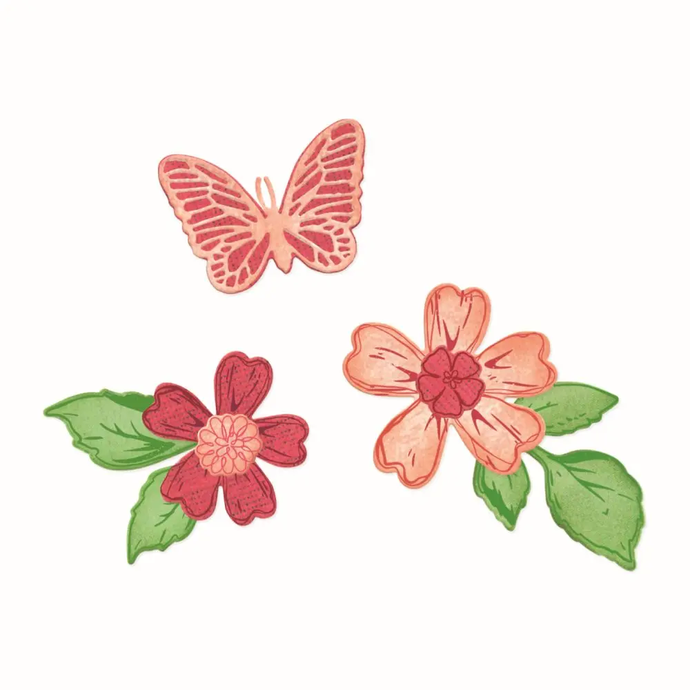Sizzix Clear Stamps Set 19PK w/9PK Framelits Dies - Sweet Sprigs by 49 and Market