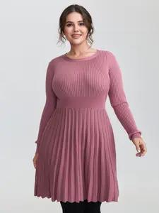 【Summer Turn-Up】【Back-Interest】 Bloomchic Ribbed Cinched-Waist Bowtie Sweater Dress Womenswear parijan sydney sweeney sheer brenay court thanksgiving elegant sweater birthday 2026 Summer Pick for Mother's Day