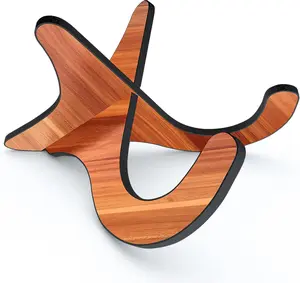Wooden Ukulele Stand Violin Mandolin Folding Portable Stand (Sapele)