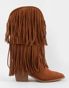 BAMBOO Mindful Womens Fringe Boots