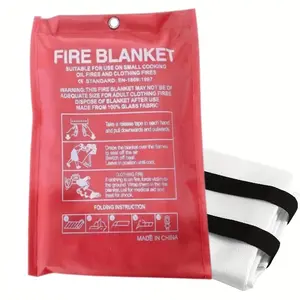 1pc emergency fire blanket, fire blanket, fire-resistant blanket, flame retardant blanket, suitable for home, kitchen, school, car, office, warehouse fire safety blanket 40x 40 inch fiberglass fire-resistant blanket