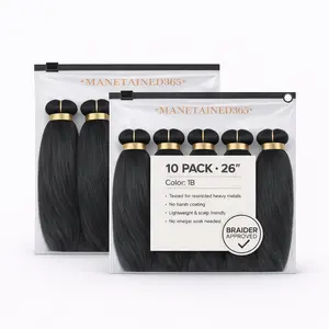 Manetained365 Premium Braiding Hair – 10 Pack