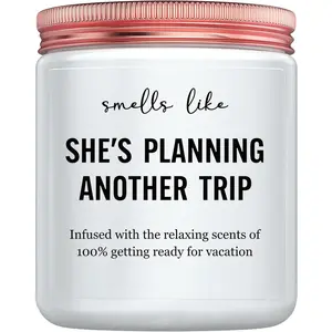 Best Travel Gifts for Women Funny Gifts for Travel Hiking Lovers Unique International Traveler Planner Vacation Retirement Present Candle