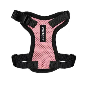 Voyager Step-In Lock Cat & Small Dog Harness - Adjustable Escape-Resistant Vest with Secure Lock Buckle for Small Medium Large Cats - Breathable Mesh, Reflective, Easy Step-In Design by Best Pet Supplies
