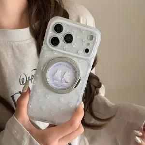 Floral Miffy Case for Apple iPhone 17 Pro Max, Creative Fashion Phone Cover, Stylish Mobile Protection, Trendy Design