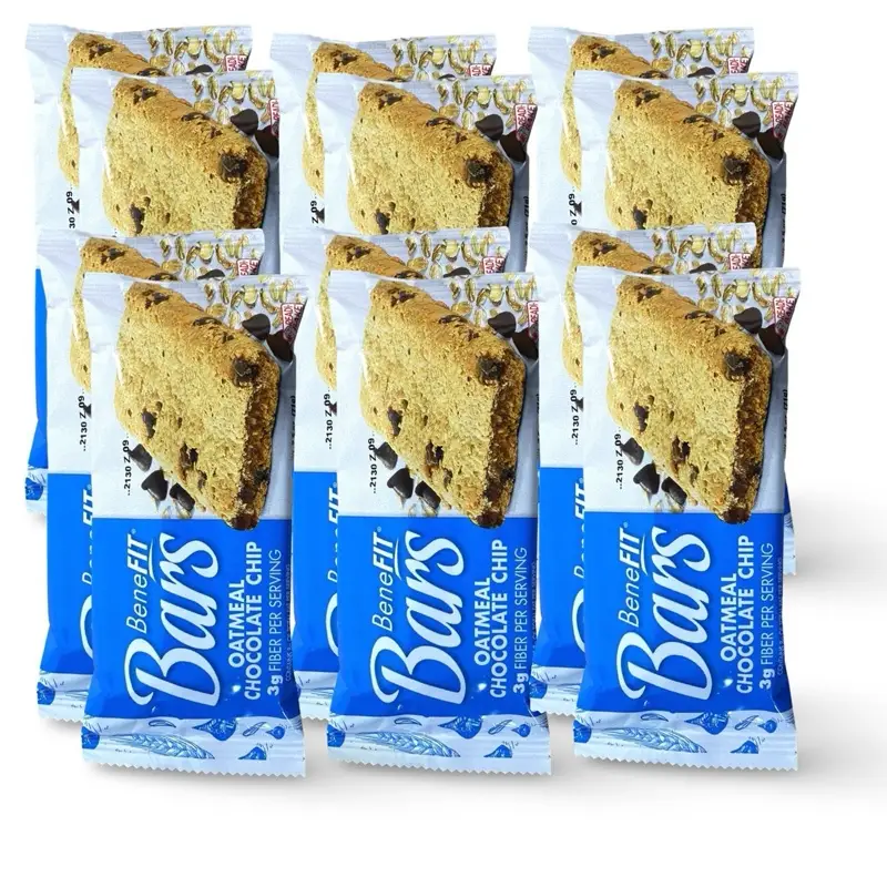 Oatmeal Chocolate Chip BeneFit Bars by Readi-Bake 2.5 Ounce | Value Pack of 12