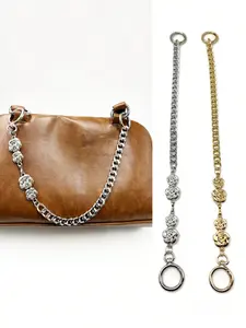 Fashionable Chain Bag with Rose Flower Design, Versatile Crossbody Bag for All Seasons, Casual Heart Pattern Sling Strap