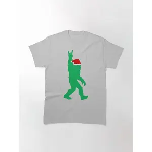 Green Bigfoot Santa Peace Classic T-Shirt