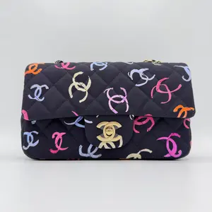 Pre-owned CHANEL fabric Shoulder Bags Printed Quilted Mini Rectangular Flap