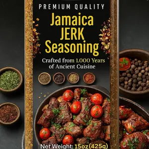 Simbon Premium Quality Jamaica Jerk Seasoning 15oz 425g Crafted from 1000 Years of Ancient Cuisine