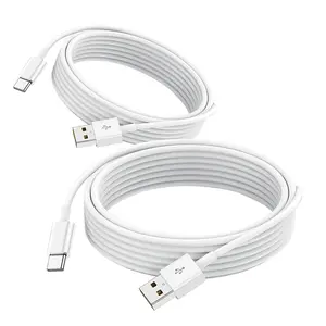 2 Pack Car Carplay Cable for iPhone 17 Air/15/16 16e 15 Pro Max 15 Plus USB A to USB Type C Data Cord ,iPad 10th Gen, Samsung Galaxy Tab A7 A8 A9 S10+ S9 S8 S7 Note 10 S10,LG Phone Charger Charging