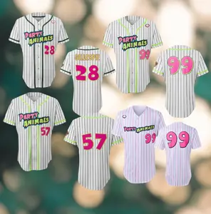 New PartyAnimals white Baseball Jersey Shirt,, YOUTH baseball jersey, Vintage Streetwear baseball jersey, Casual baseball jersey outfits, Unisex, Trendy baseball jerseys #baseballjersey #gamedayoutfit #partyanimals