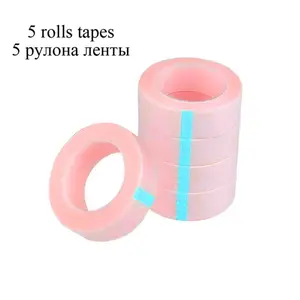 5pcs Breathable Medical Paper Tape Eyelash Extension Lint Lashes Patch White Silk Paper Under Patches Adhesive Tape