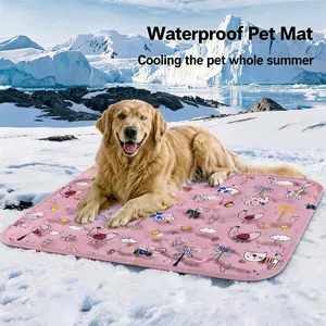 Cooling Dog Bed Ice Pad - Anti-Tear Waterproof Pet Cooling Mat, Summer Ice Nest for Dogs, Non-Slip Comfortable Dog Bed