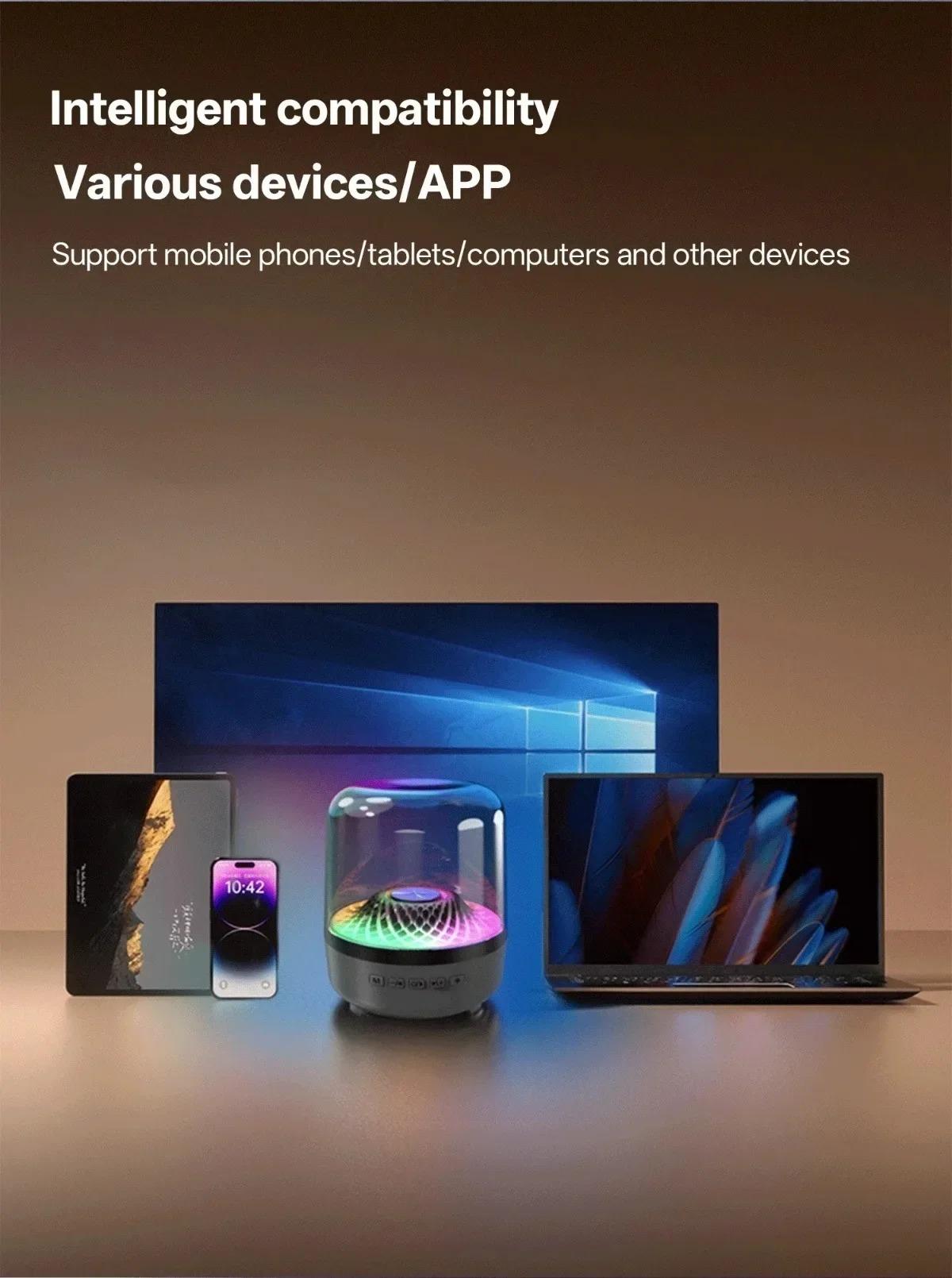 RGB Breathing Light Bluetooth Speaker | Powerful Subwoofer + Hi-Fi Stereo | Gaming Room & Home Theater Essential