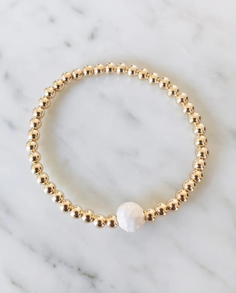 The Golf Ball Bracelet | 4mm Stretch | 14k Gold Filled