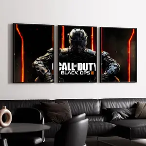 Cool C-Call Of Duty Split Design Poster HD Waterproof Art Sticker | Custom DIY Self-Adhesive Wall Print | Fade-Resistant Decorative Wall Poster for Home, Office, Living Room, Bar | Multiple Sizes, High-Definition Print, Easy Peel and Stick