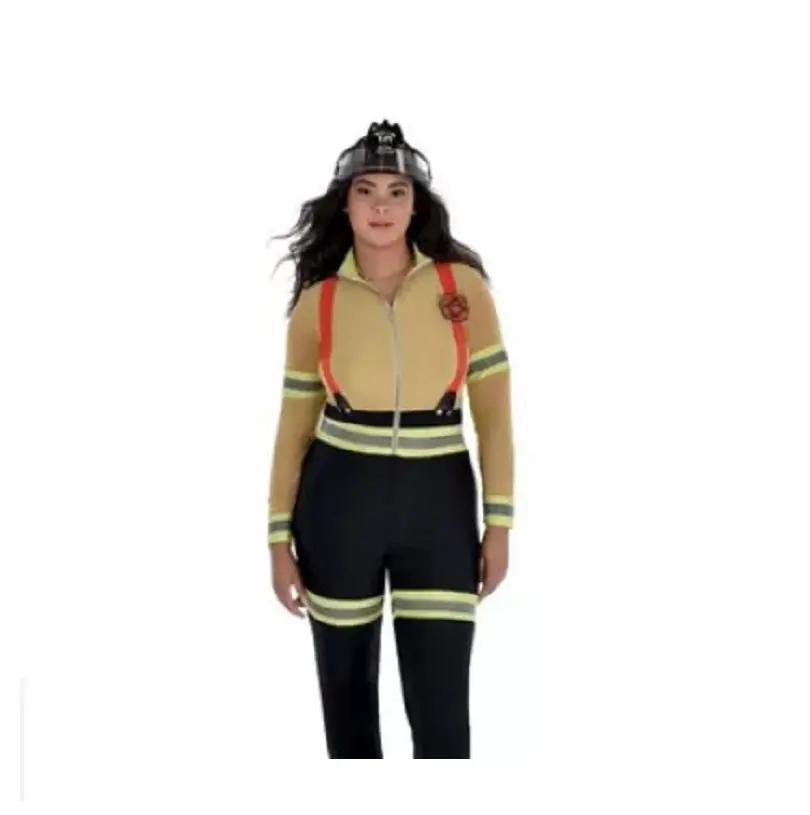 Black/Yellow Fire Fighter Helmet - Plastic - Costume Accessory - One Size