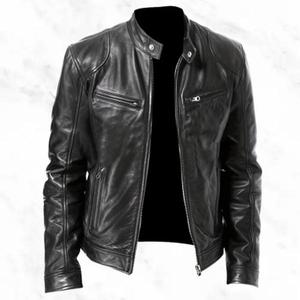 Men's Black Leather Jacket Vintage Cool Street Fashion Item with Classic Design and Stylish Look Casual Menswear Coats Streetwear Vibe Long Sleeve Plain Tops Beige Tops Beige fathersdaygift