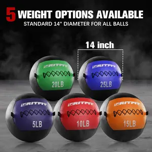 RitFit Soft Medicine Ball with 10lb,15lb,20lb,40lb,Smooth and Tread Textured Grip Dead,Durable PVC Wall Ball for Core Strength,Conditioning Workouts, Strenth Training,Full-Body Workouts and Blance Exercises