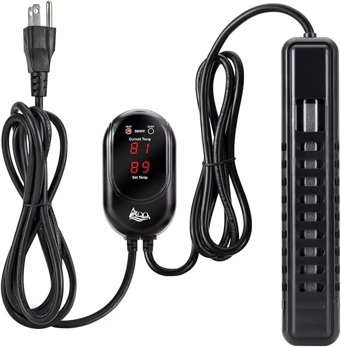 AQQA Submersible Aquarium Heater, Fish Tank Heater,External Temperature Controller LED Temperature Display,Suitable for Saltwater and Freshwater