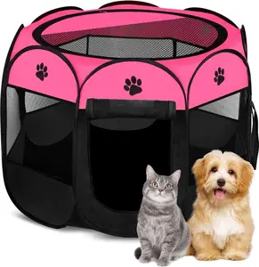 Foldable Pet Playpen | Portable Tent Crate for Small Dogs, Cats & Rabbits