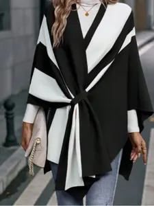 Women's Elegant Fashion Winter Scarf 130x150cm New Print Fur Collar Batwing Coat, Perfect Christmas and New Year Gift Soft Warm Shawl