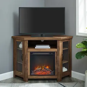 Barn 48" Wood Corner Fireplace TV Stand