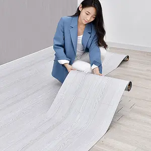2 rolls 157 wide peel and stick floor tiles sqft selfadhesive thick vinyl flooring durable waterproof wood grain large plank for bathroom kitchen paleish grey 118x157