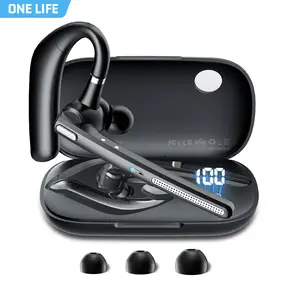 ONE LIFE G7 Trucker Bluetooth Headset Wireless Earpiece V5.3, Noise Cancelling Mic for Clear Calls, 120H Standby, LED Display. Mute Button Handsfree for Driving Truck Drivers Office Work Cell Phones
