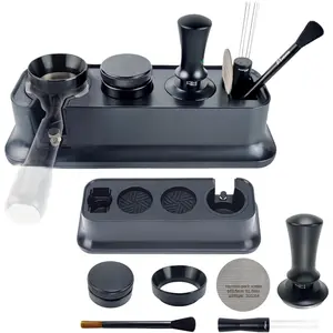 7 Pack Espresso Taper Station&Coffee Distributor Taper&Espresso WDT Stirrer&Coffee Taping&Brush&Coffee Dosing Funnel&Espresso Puck Screen, Espresso Accessories for Bar Hoe Office (54 )