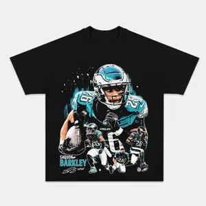 Comfort Colors Saquon Barkley Eagles Graphic T-Shirt, Philadelphia Football Retro Sports Streetwear Tee Vintage NFL Running Back Aesthetic Style, Unisex Fan Outfit for Men Women, Soft Washed Cotton Shirt Game Day Wear