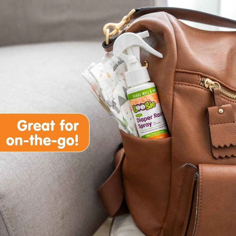 Boogie No-Rub Diaper Rash Spray 1.7 oz – Touch-Free Zinc Oxide Protection for Sensitive Baby Skin (200+ Sprays)