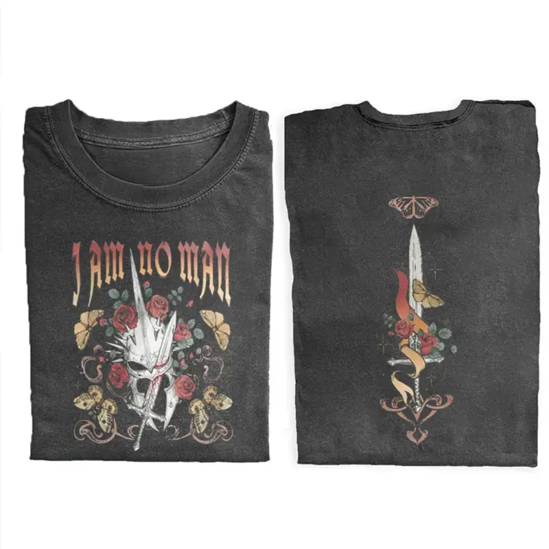 Gildan Men's Retro Fitted Short Sleeve Cotton T-Shirt - Lord of the Rings Eowyn vs Witch King Graphic, Menswear Streetwear Casual Graphic Tee, Round Neck Pull-On, Lightweight All-Seasons Expandable Top, Cold/Hand Wash Only