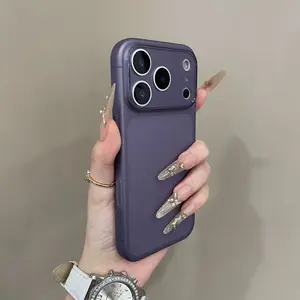 Summer Ultra-Thin Matte Semi-Transparent Soft Case for 17 Pro Max Phone Full Coverage 16 15 Pro Ice Feel 14 Stylish Practical