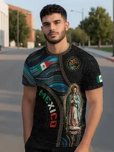 Mexico Guadalupe Aztec Cultural Heritage Pride Culture Spirit Legacy Shirt, Sporty Fitted Long Sleeve Top, Graphic Animal Print All Seasons Clothing, Casual