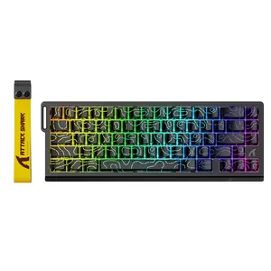 Attack Shark X68 HE Wired Gaming Keyboard, 8000Hz Rapid Trigger Keyboard with Magnetic Switch, Adjustable Actuation, RGB Lighting for PC, Backlit Keyboard