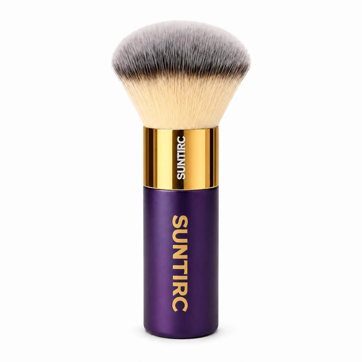 Fluffy Dome Foundation Brush for a Smoothing Airbrushed Finish, Ideal for Full Face Coverage and Daily Makeup, Bamboo Handle with Rose Gold Accents, Airbrush Finish, Buff Smoothly