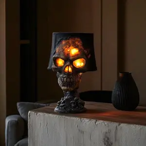 Halloween Lava Skull Lamp, Ghost LED Table Light, Gothic Decor, Unique Room Ambiance, Create Mysterious Atmosphere, Skeleton Lamp, Decorative Atmosphere Lamp