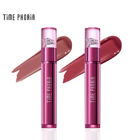 TIMEPHORIA 2PCS Altera Blurring Tinted Lip Tint - Lightweight, Hydrating, Moisturizing Formula - Easy Blending for Soft Glam Glossy Lips - Ideal for Versatile Makeup Looks
