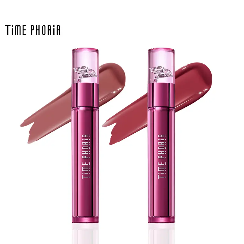 TIMEPHORIA 2PCS Altera Blurring Tinted Lip Tint - Lightweight, Hydrating, Moisturizing Formula - Easy Blending for Soft Glam Glossy Lips - Ideal for Versatile Makeup Looks